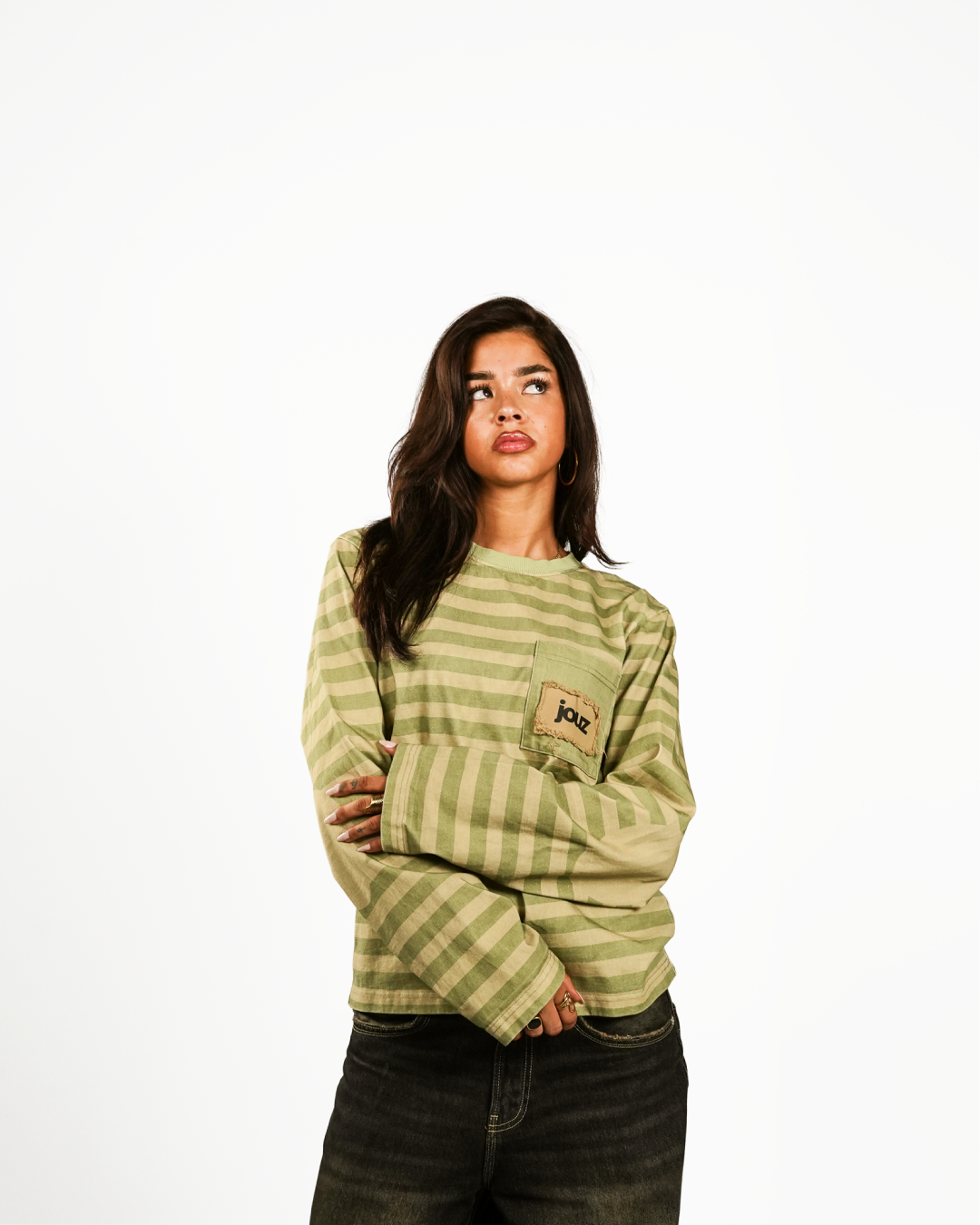 Jouz Studio "late" striped longsleeve, styled Instagram photo