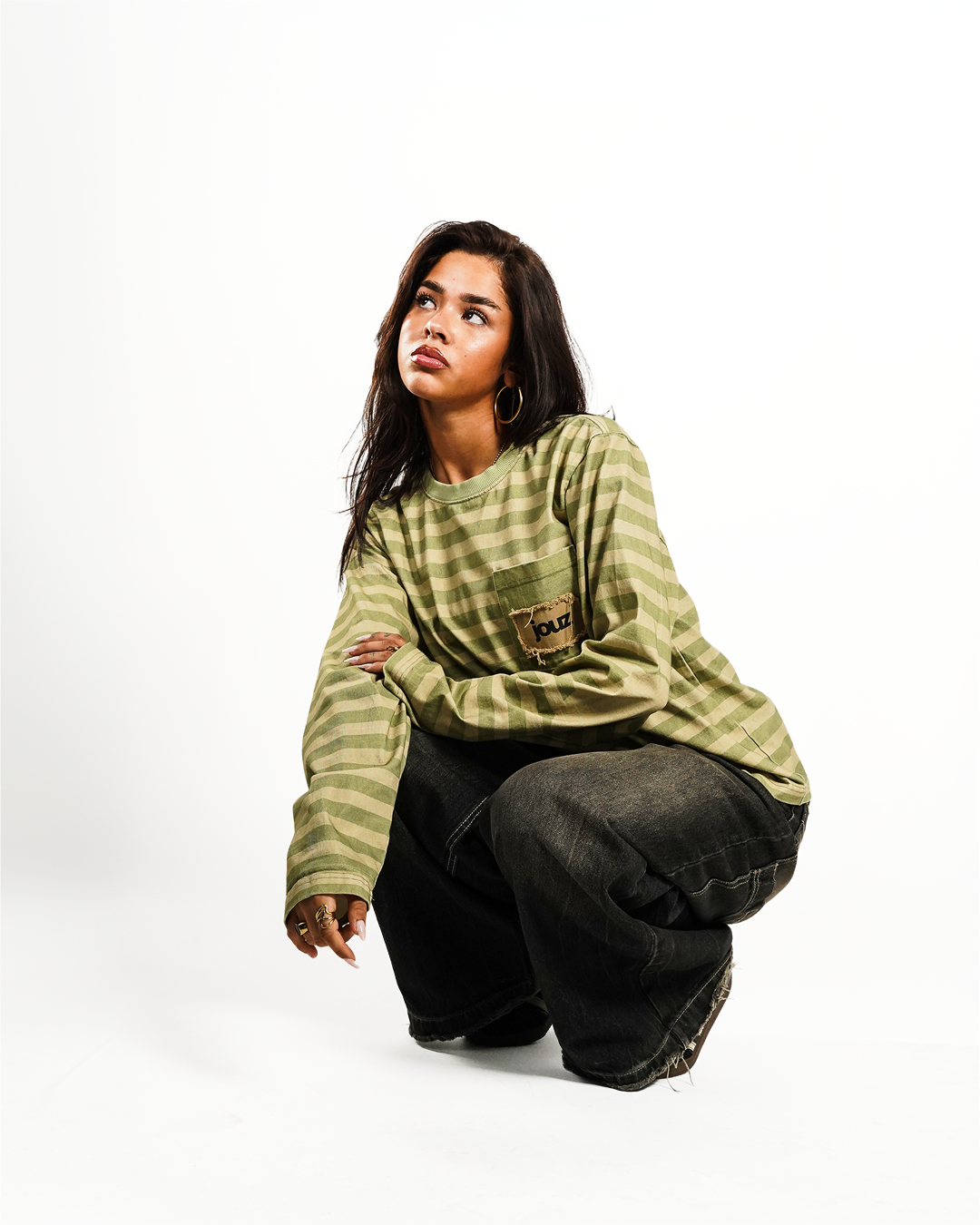 Jouz Studio "late" striped longsleeve, styled Instagram photo