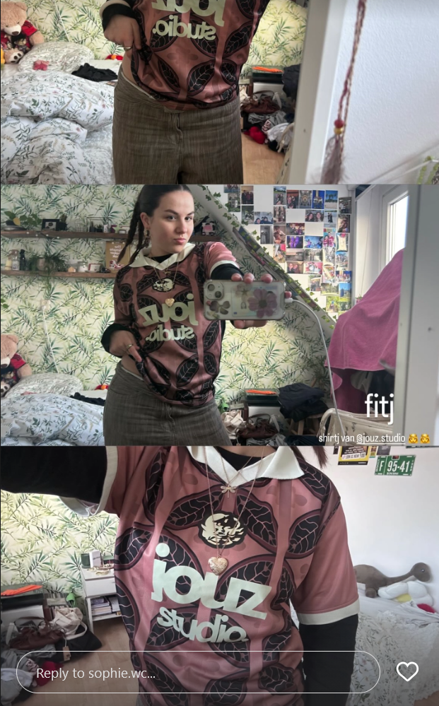 Jouz, worn by a customer