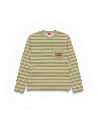 "late" striped longsleeve